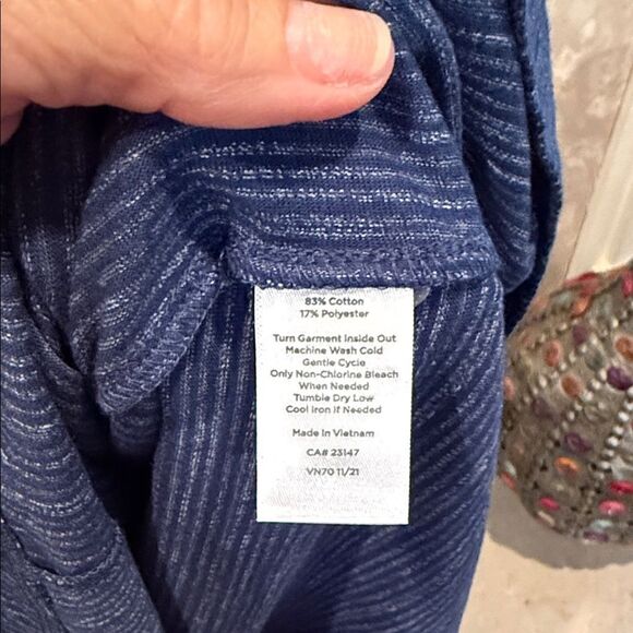 Talbots Blue Short Sleeve Tee Dress with Front Knot size XLp - Picture 4 of 5